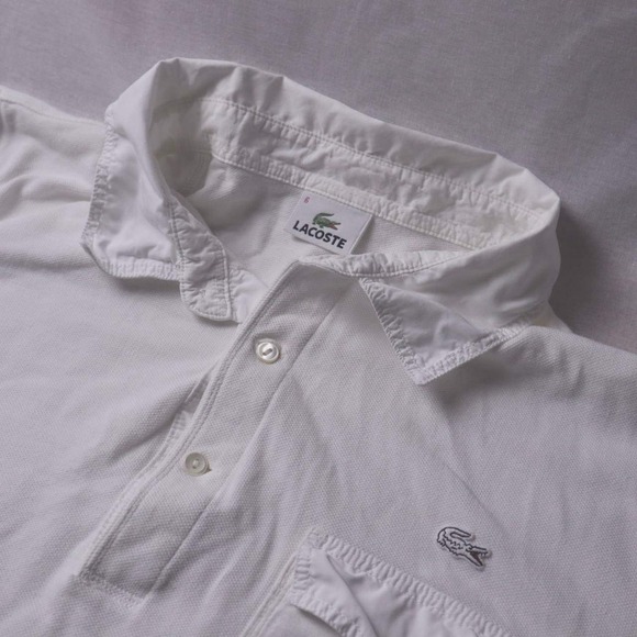 Lacoste Other - Lacoste Men's White Short Sleeve Polo Shirt Size 6 Pocket Casual